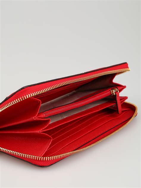 michael kors rubin red wallet|Michael Kors bright red wallet.